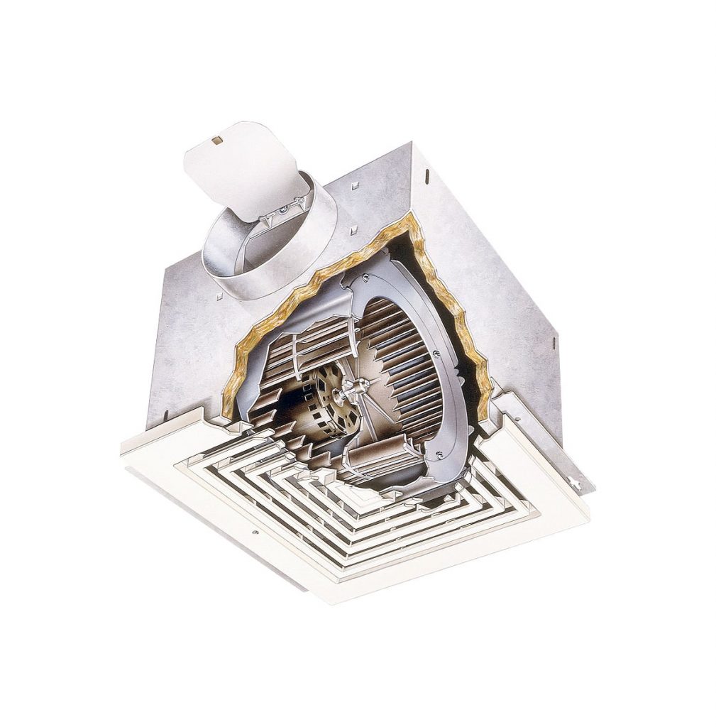 Broan 109 CFM High Capacity Ceiling Mount Ventilation Fan w/ 0.9 Sones