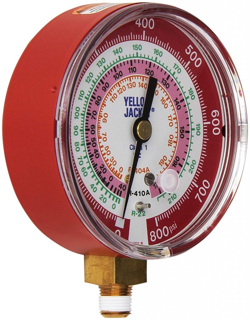 Yellow Jacket 49137 31/8″ Red Pressure, 0800 psi, R22/404A/410A